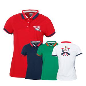 [미우]미우골프 여성 베이지 카라 반팔 티셔츠 ATMI5018