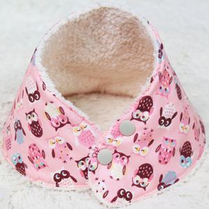 [크로바몰] 핑크미니부엉이 기모바나나빕