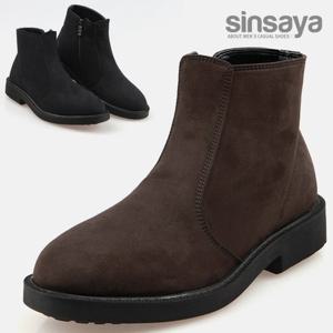 [신사야]신사야 스웨이드 심플짚업 남성앵글부츠 SSY1607
