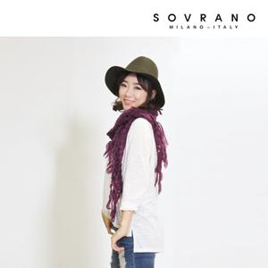 [소브라노] 삼각 플라워 망토 숄