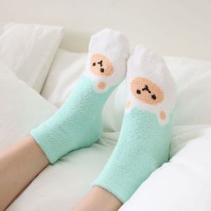 [NY코튼클럽]여성 극세사 애니멀 수면 양말 8011 3족