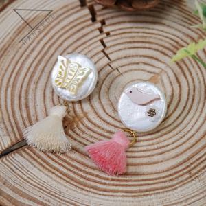 한설한복 새와 나비 원형 한복브로치 707.M