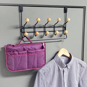 [홈앤하우스]우드 오버더 도어훅 10구 블랙