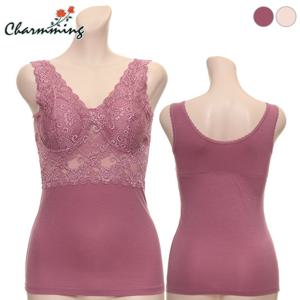 차밍 BR105 여성 소프트터치 레이스 캡 브라런닝 브라탑