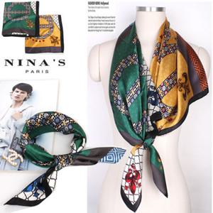 로열그린꽃체인 사각실크스카프(0SS135)