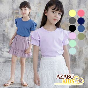 [아자브키즈] 썸머 밀크폼 날개 티 여아반팔티 아동티셔츠