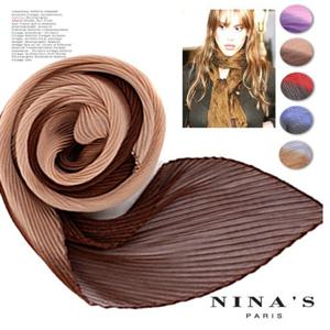 투톤배색 플리츠주름스카프(1SC103)