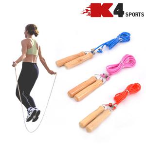 K4스포츠 고급우드손잡이줄넘기 다이어트복싱요가 유산소(K4-90)