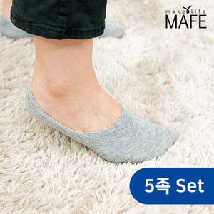 메이프 남자 여자 페이크삭스 덧신 양말 실리콘3중처리 5족