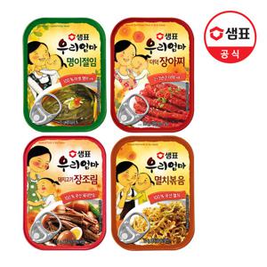 샘표 우리엄마반찬4종 4개 골라담기(명이/더덕/돼지장조림/멸치)