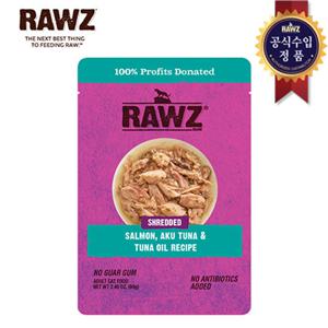 로우즈 고양이파우치 슈레디드-연어,참치& 참치오일