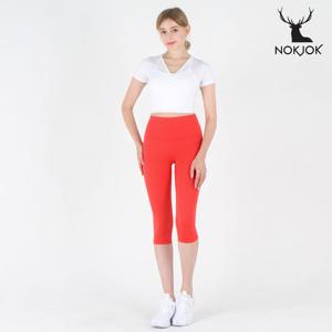 녹족 요가복 필라테스복 레나 7부 레깅스 코랄