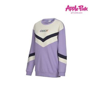 [애플핑크][애플핑크] V절개 박시 롱 맨투맨 (APK8O505GSV)