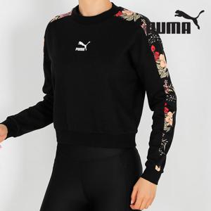 푸마 여성 트랜드 그래픽 AOP 크루넥티셔츠 596730-01