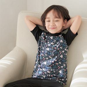 롤리핏 키즈요가복 여아 플라워블로썸 반팔티 쿨링소재