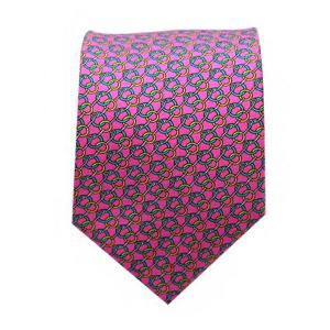 [젠틀안트] 핑크 로프 링패턴 수동 실크넥타이CT-175