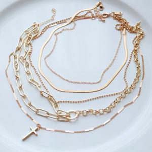 골드라인 레이어드 목걸이 3종 택일 2color