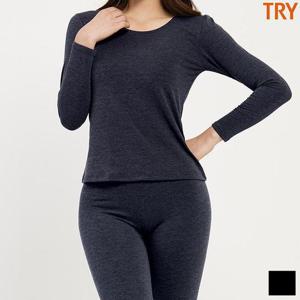 [트라이] 히트업 라이트 웜 기모 여성 내의 내복 세트