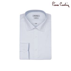 [피에르가르뎅] 화이트 스트라이프 도비 슬림핏 셔츠 PKDS3955