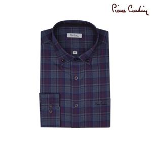 [피에르가르뎅] 와인 체크 노말핏 셔츠 PKDS3928
