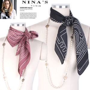 70cm_시크도형 실크감촉사각스카프(0FW311)