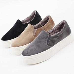 [신꼬가] 국내 제작 여성 겨울 퍼 슬립온 털 신발