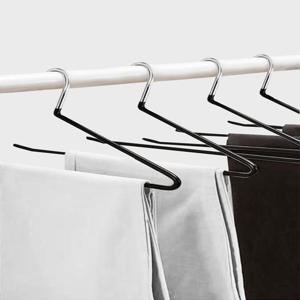튼튼한 논슬립 코팅 바지걸이 옷걸이 12개입