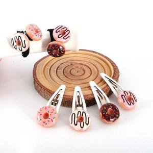 [아랑로랑] 도너츠 똑딱핀 헤어핀 방울 세트