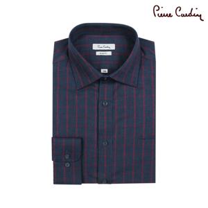 [피에르가르뎅] 와인 데코 체크 슬림핏 셔츠 PKDS3975