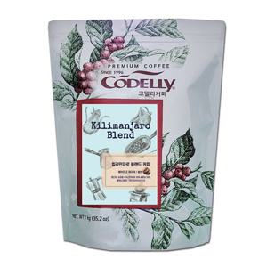 코델리 원두커피/ 킬리만자로 블렌드 1kg (홀빈)
