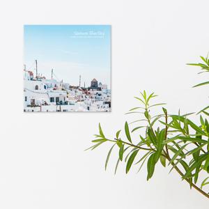 [무케렌시아] 우아한 달팽이_액자 산토리니 블루스카이 B타입