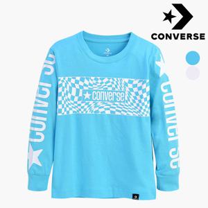 [컨버스]  CO랩체커로고 긴팔티셔츠L E211TS122P (키즈)