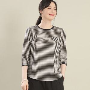 애비뉴투지 보들보들 자극없는 7부 실켓면 티셔츠 A02130