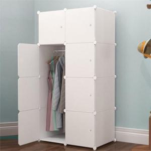 [마물샵] 심플 화이트 선반 옷장 2열6칸 원룸 조립식