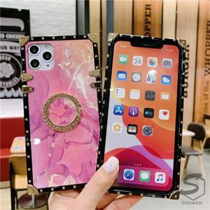 갤럭시노트20 울트라 럭셔리 스퀘어 플라워 패턴 핸드폰 케이스