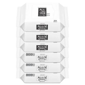 청소앤 물걸레포3팩 + 정전기포3팩 180매 세트 청소포