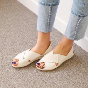 [BELLA.DOI] 크로스 오픈토 플랫 샌들