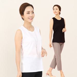 애비뉴투지 엄마옷 감촉 좋은 여름 실켓면 민소매 티셔츠 A04014