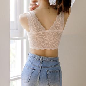 [스타일온미] 올 레이스 시스루 캡 내장 나시 브라 탑