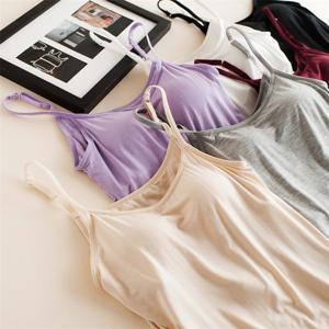 갓샵 모달 브라 캡 내장 나시 S-XL [여자 면 롱 끈 런닝 나시티]