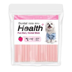 강아지껌 덴탈헬스플러스 딸기50p / 치석제거 애견간식