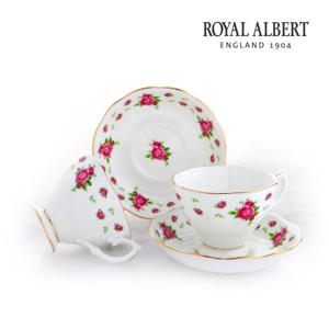 로얄알버트 뉴황실장미 화이트 커피잔 2인조