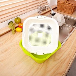 야채멀티 바스켓 대 그린 채반 야채바구니 채망