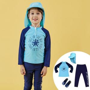 [아이스샌드]아이스샌드 남아동래쉬가드세트+아쿠아슈즈  BR-88300K