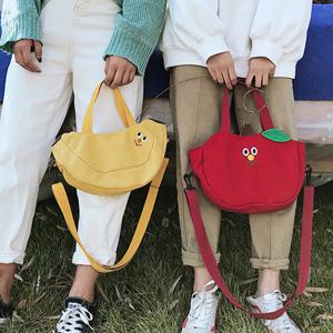 핵인싸템 바나나 사과 과일 가방 특이한 크로스 숄더백 학생가방