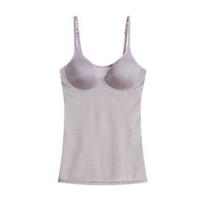 산뜻한 스트라이프 인견 몰드 노와이어 브라 끈나시