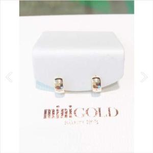 미니골드 14K 와이드 심플 귀찌 링 귀걸이 EMSM4299