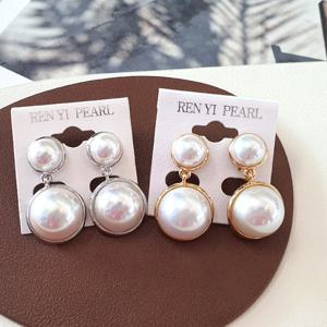 CE1599-R 모던 진주 드롭 귀걸이 귀찌