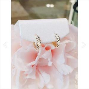 미니골드 14K 컷팅 원터치 링 귀걸이  ECPM4073