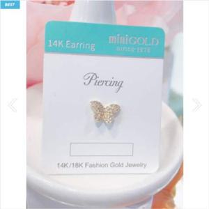 미니골드 14K 샤인나비 피어싱 EHOM4010